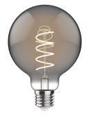 Classic Style LED 80mm E27 Dimmable 220-240V 4W 2100K, 120lm, Smoke Finish, 3yrs Warranty