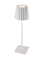 K2 Rechargeable Battery Operated Table Lamp , 2.2W LED, 3000K, 188lm, IP54, USB Charging Cable Included, White, 3yrs Warranty