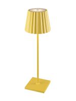 K2 Rechargeable Battery Operated Table Lamp , 2.2W LED, 3000K, 188lm, IP54, USB Charging Cable Included, Yellow, 3yrs Warranty