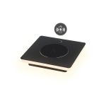 Zanzibar Table Lamp With Mobile Phone Induction Charger, 6W LED, 3000K, 450lm, Sand Black, 3yrs Warranty