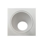 Brandon Recessed Downlight Square, 1 x GU10 (Max 12W), Matt White, Cut Out: 98mm, Lampholder Included
