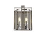Eaton Wall Light 2 Light E14 Polished Chrome/Glass