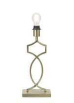 Courtyard Rectangular Base Table Lamp Without Shade, Inline Switch, 1 Light E27 Antique Brass