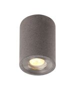 Levi 9cm Round Spotlight, 1 x GU10 (Max 12W), IP65, Grey Concrete, 2yrs Warranty