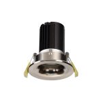 Bruve 10 Dimmable Tridonic 10W 719lm 4000K 24°, Satin Nickel IP65 Fixed Recessed round Downlight, NO DRIVER REQUIRED, 5yrs Warranty