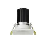 Bruve 10 Dimmable Tridonic 10W 676lm 3000K 24°, Matt White IP65 Fixed Recessed Square Downlight, NO DRIVER REQUIRED, 5yrs Warranty
