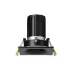 Bruve 10 Dimmable Tridonic 10W 631lm 2700K 36°, Matt Black IP65 Fixed Recessed Square Downlight, NO DRIVER REQUIRED, 5yrs Warranty