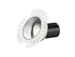 Basy A 10 Dimmable Tridonic 10W 716lm 3000K 12°, Silver IP20 Adjustable Recessed Trimless Spotlight , NO DRIVER REQUIRED, 5yrs Warranty