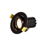 Bruve 10 Dimmable Tridonic 10W 719lm 4000K 24° Matt Black Fixed Adjustable Round Spot light IP20 , NO DRIVER REQUIRED, 5yrs Warranty