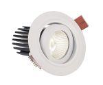 Bama R 10 Dimmable Tridonic 10W 716lm 3000K 12°, White IP20 Adjustable Round Recessed Spotlight , NO DRIVER REQUIRED, 5yrs Warranty