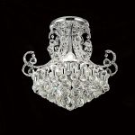 Pearl 45cm Ceiling Round 9 Light E14 Polished Chrome/Crystal