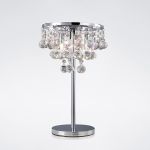 Atla Crystal Table Lamp 3 Light G9 Polished Chrome