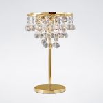 Atla Crystal Table Lamp 3 Light G9 French Gold