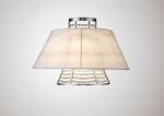 Davina Wall Lamp With White Shade 2 Light G9 Polished Chrome/Crystal