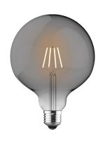 Classic Deco LED Globe 125mm E27 Dimmable Lamp 6.5W 4000K, 806lm, Smoke Glass, 3yrs Warranty
