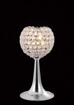 Ava Crystal Table Lamp 2 Light G9 Polished Chrome, NOT LED/CFL Compatible