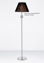 Elena Floor Lamp WITHOUT SHADE 1 Light E27 Polished Chrome/Crystal