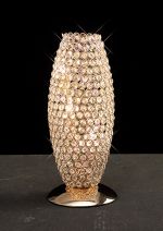 Kos Crystal Table Lamp 3 Light G9 French Gold