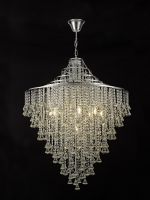 Inina 88cm Pendant 9 Light E14 Polished Chrome/Crystal Item Weight Item Weight: 27.7kg
