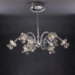 Octavia 65cm Pendant 9 Light G4 Polished Chrome/Crystal, NOT LED/CFL Compatible