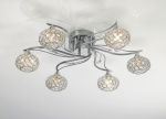 Leimo 59cm Ceiling 6 Light G9 Polished Chrome/Crystal