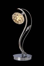 Leimo Crystal Table Lamp 1 Light G9 Polished Chrome