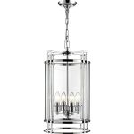 Eaton 32cm Pendant 4 Light E14 Polished Chrome/Glass