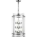 Eaton 53cm Pendant 12 Light E14 Polished Chrome/Glass (Pallet Shipment Only, Additional Charges May Apply.) Item Weight: 17.6kg