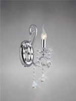 Vela Wall Lamp Switched 1 Light E14 Polished Chrome/Crystal