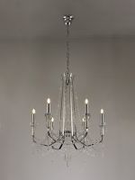 Armand 65cm Pendant 6 Light E14 Polished Chrome/Crystal