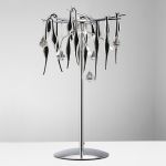 Cygnet Crystal Table Lamp 6 Light G4 Polished Chrome/Black Glass, NOT LED/CFL Compatible