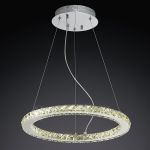 Galaxy 47cm Pendant Round Small 27W LED 4000K Polished Chrome/Crystal