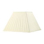 Leela Square Pleated Fabric Shade Ivory 200/400mm x 275mm