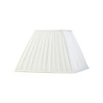 Leela Square Pleated Fabric Shade White 175/350mm x 250mm