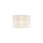 Florence Round Organza Shade White 380mm x 260mm, Suitable For Floor Lamp