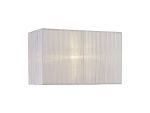 Florence Rectangle Organza Shade, 400x210x260mm, White, For Floor Lamp