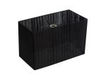 Florence Rectangle Organza Shade, 400x210x260mm, Black, For Floor Lamp
