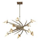 Flavia 84cm Pendant Up-Down Round 10 Light G9, Antiques Brass