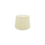 Sutton Dual Mount Round Empire, 240/300 x 200mm Faux Silk Fabric Shade, Ivory Pearl/White Laminate