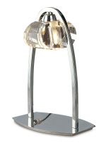 Alfa Large Crystal Table Lamp 1 Light G9, Polished Chrome