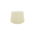 Sutton Dual Mount Round Empire, 280/350 x 220mm Faux Silk Fabric Shade, Ivory Pearl/White Laminate