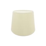 Sutton Dual Mount Round Empire, 350/450 x 280mm Faux Silk Fabric Shade, Ivory Pearl/White Laminate