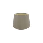 Sutton Dual Mount Round Empire, 280/350 x 220mm Dual Faux Silk Fabric Shade, Taupe/Halo Gold