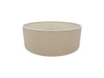 Serena Round Cylinder, 450 x 150mm Dual Faux Silk Fabric Shade, Nude Beige/Moonlight