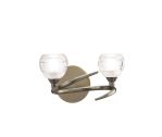 Loop Wall Lamp Switched 2 Light G9 ECO, Antique Brass