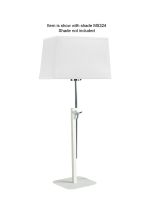 Habana Table Lamp Telescopic WITHOUT SHADE 1 Light E27 , Matt White/Polished Chrome