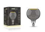 Classic Deco LED Tall Flat Top Ripple Light E27 4W 2200K Extra Warm White Lamp,, 200lm, Smoke Glass, 3yrs Warranty