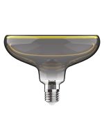 Classic Deco LED Short Flat Top Ripple Light E27 4W 2200K Extra Warm White Lamp,, 200lm, Smoke Glass, 3yrs Warranty