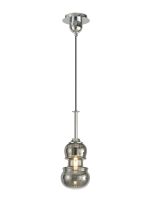 Sonata Pendant 15cm Round, 1 x E27, Polished Chrome / Graphite