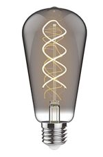 Classic Style LED Tradition Tip/M ST64 E27 Dimmable Lamp 220-240V 4W 2100K, 120lm, Smoke Finish, 3yrs Warranty